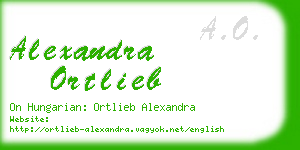 alexandra ortlieb business card